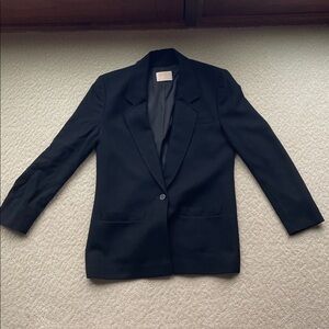 Pendleton Vintage Women's Wool Black Blazer size 8 HAS FLAWS